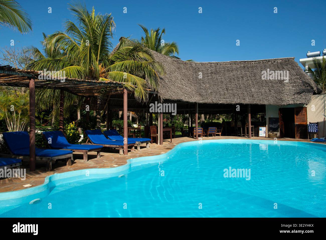 Swimming pool at the Zanzibari Boutique Hotel, Nungwi, Zanzibar Stock Photo