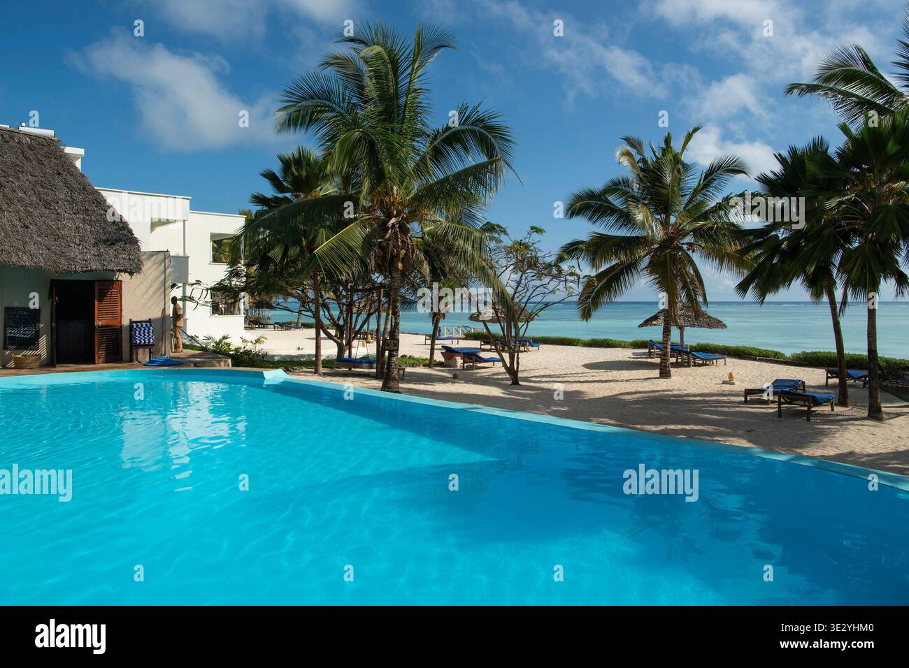 Swimming pool at the Zanzibari Boutique Hotel, Nungwi, Zanzibar Stock Photo
