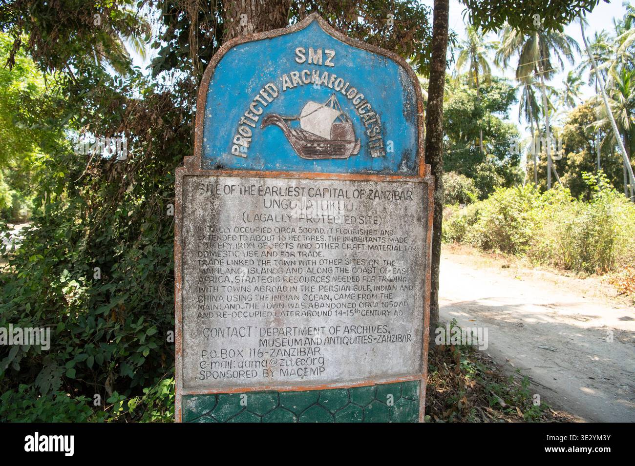 Unguja Ukuu, protected archeological site, Zanzibar Stock Photo