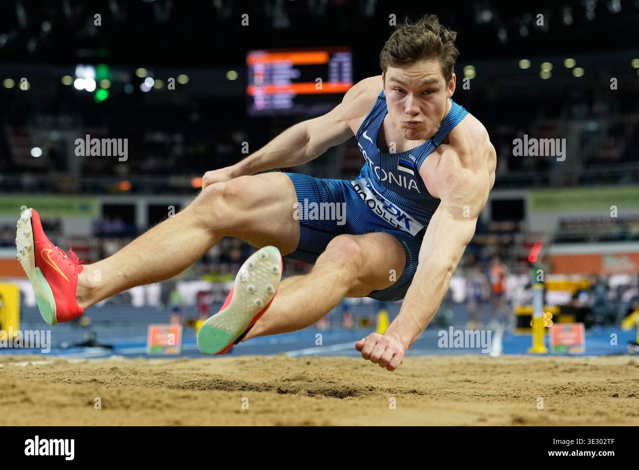 Long Rasmus Rasmus Roosleht, of Estonia, competes in the heptathlon long jump at ...