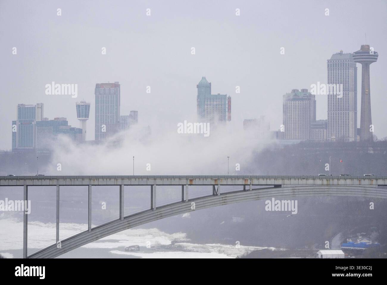 Rainbow Bridge US-Canada border crossing is seen at Niagara Falls State ...