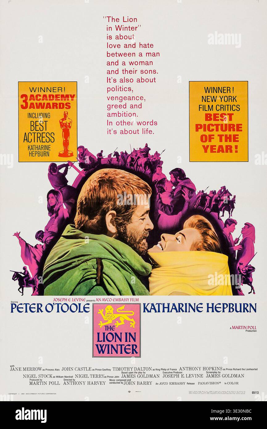 洋画映画ポスター 冬のライオン The lion in winter movie poster hi-res stock photography and