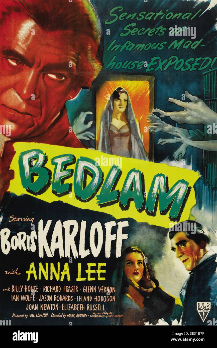 Bedlam movie poster 1946 Stock Photo