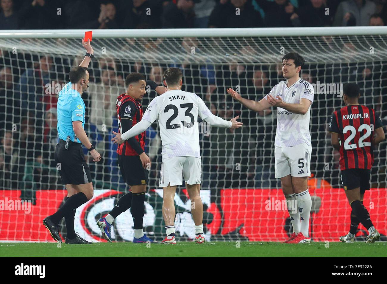 Bournemouth England 20th March 2026 Harry Maguire Of Manchester 