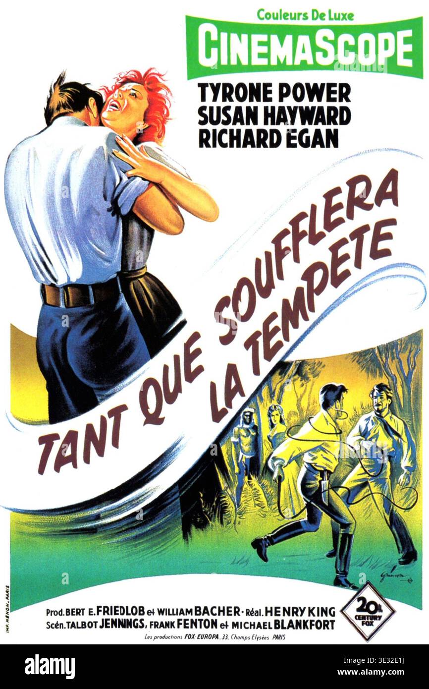 Untamed movie poster 1955 Stock Photo