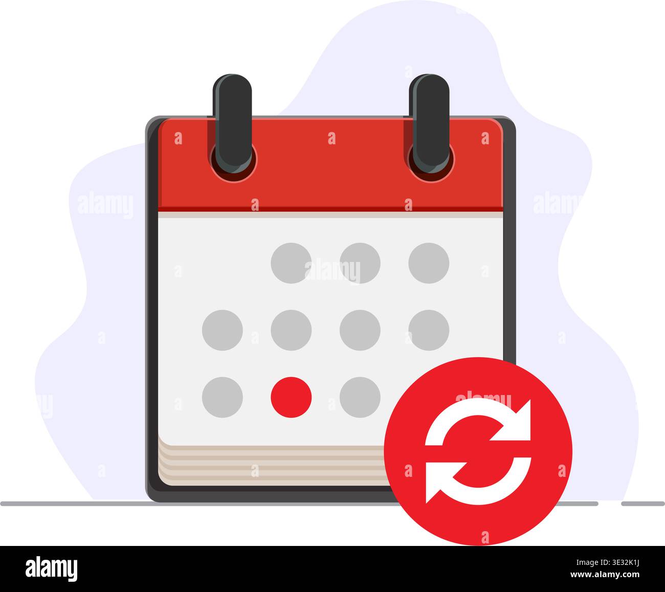 Calendar Update and Schedule Sync Stock Illustration Stock Vector