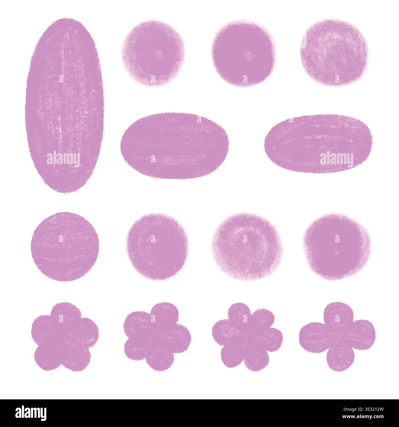 Set of pink frames in different shapes. Vector design elements isolated on white background Stock Vector