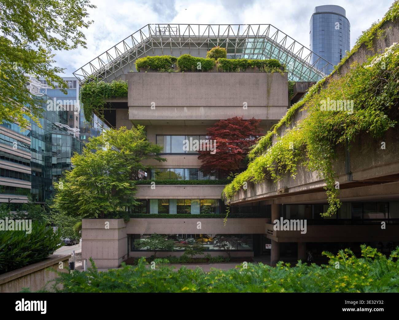 British Columbia Supreme Court at Law Courts building - Vancouver, British Columbia, Canada Stock Photo