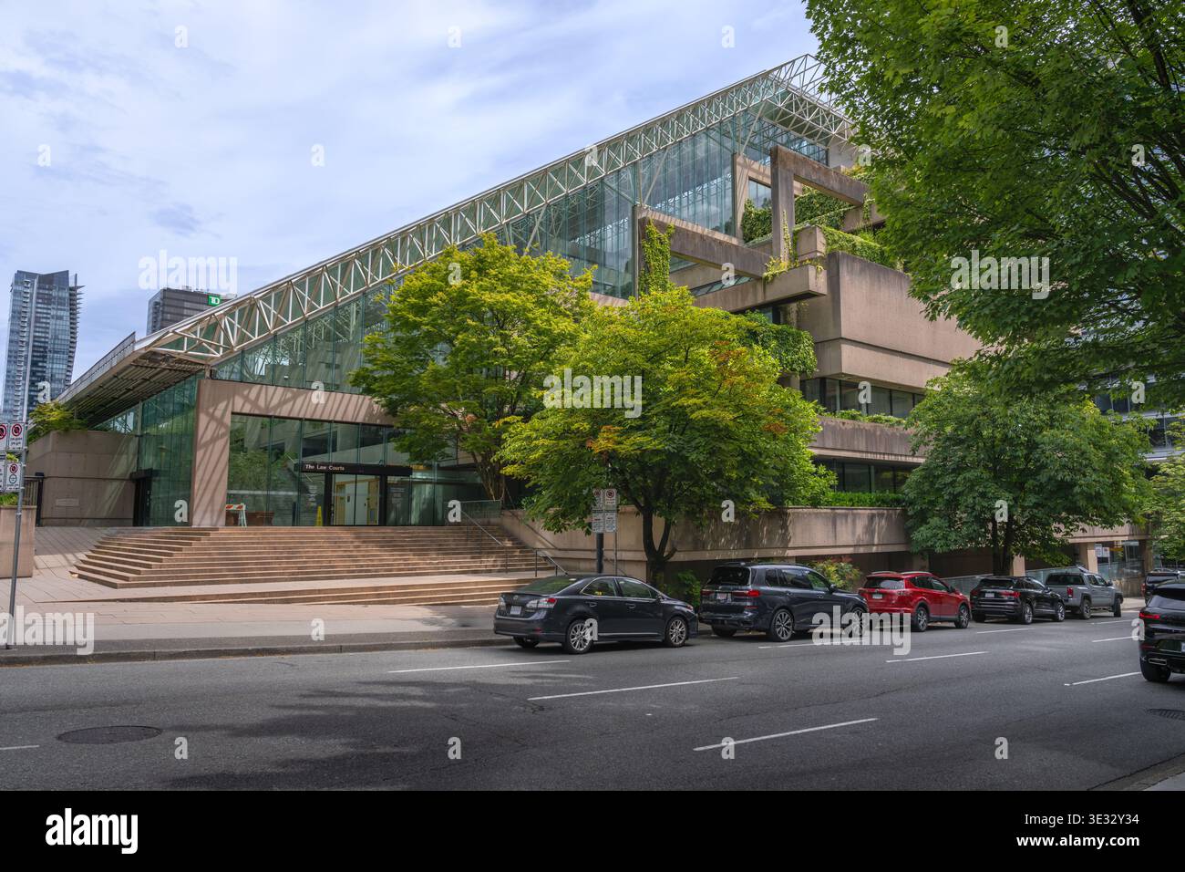 British Columbia Supreme Court at Law Courts building - Vancouver, British Columbia, Canada Stock Photo