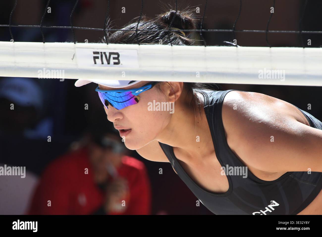 Xu Yan of China looks on during the round of 16 match between China and ...
