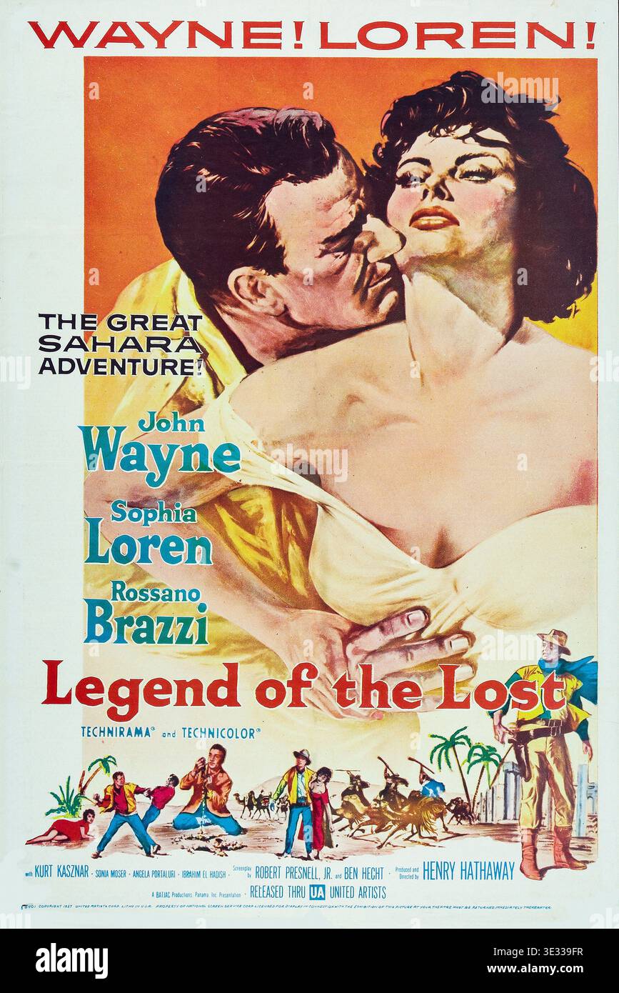 Legend of the lost movie poster hi-res stock photography and