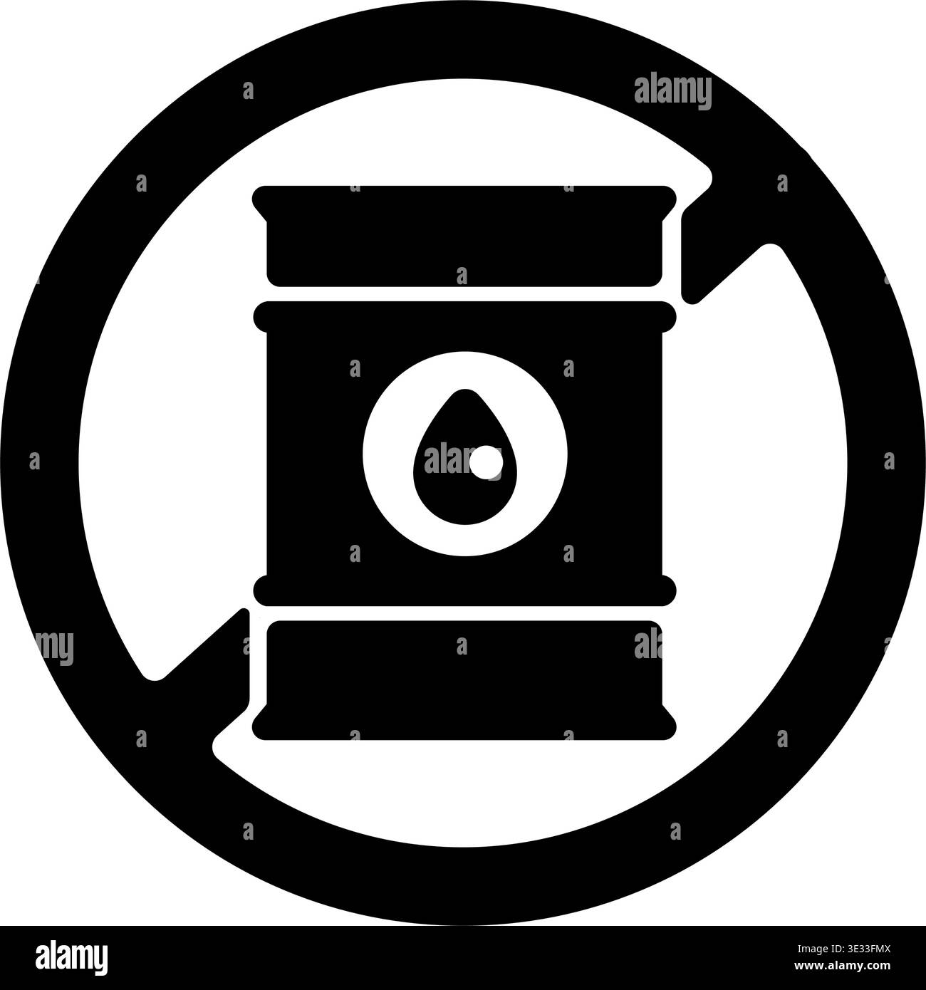 Oil supply shortage restriction crisis pictogram icon vector ...