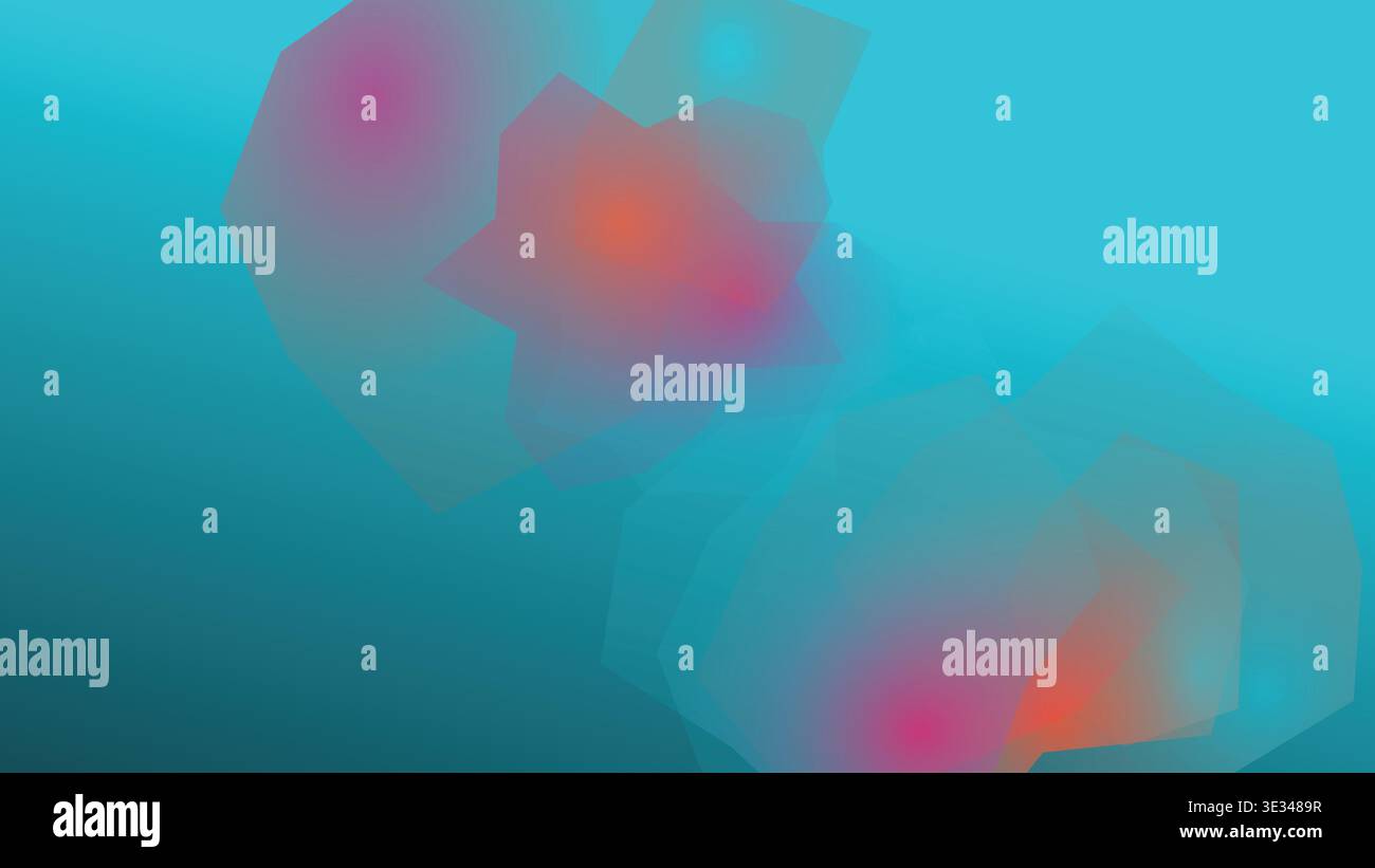 Teal Aqua Smooth Aurora Gradient Background Stock Vector
