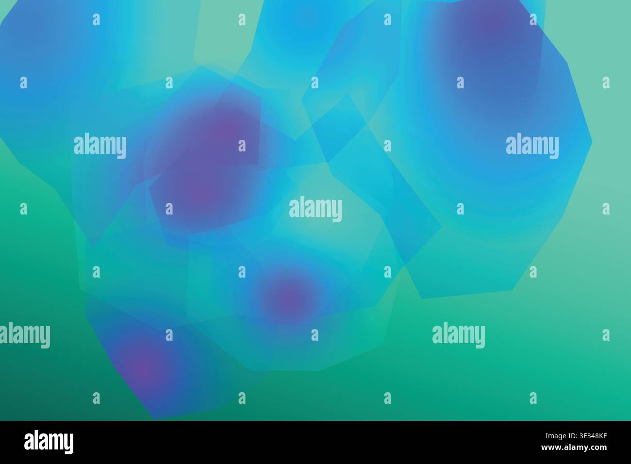 Teal Purple Aurora Mesh Gradient Background Stock Vector