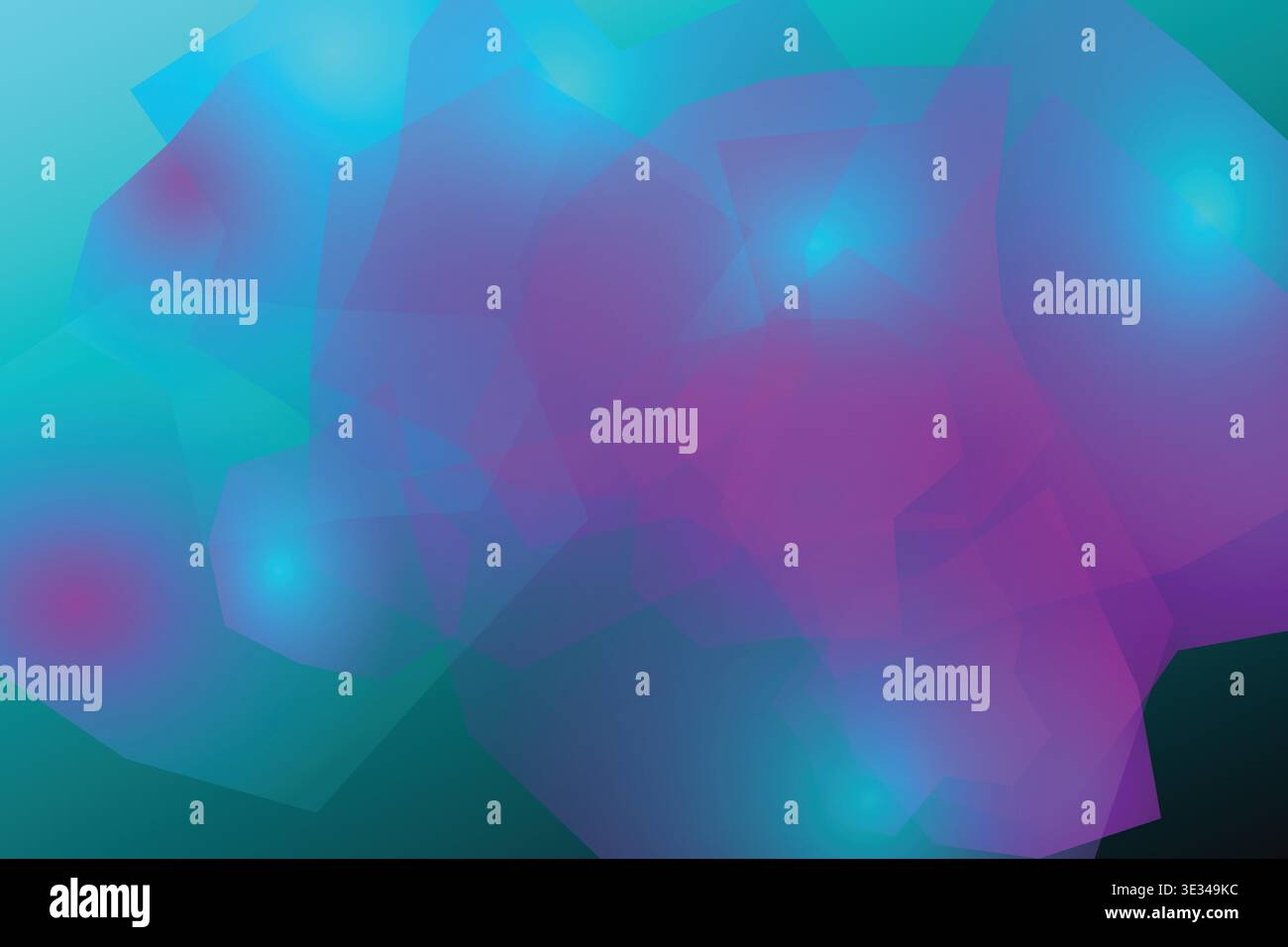 Teal Purple Dreamy Aurora Mesh Background Stock Vector