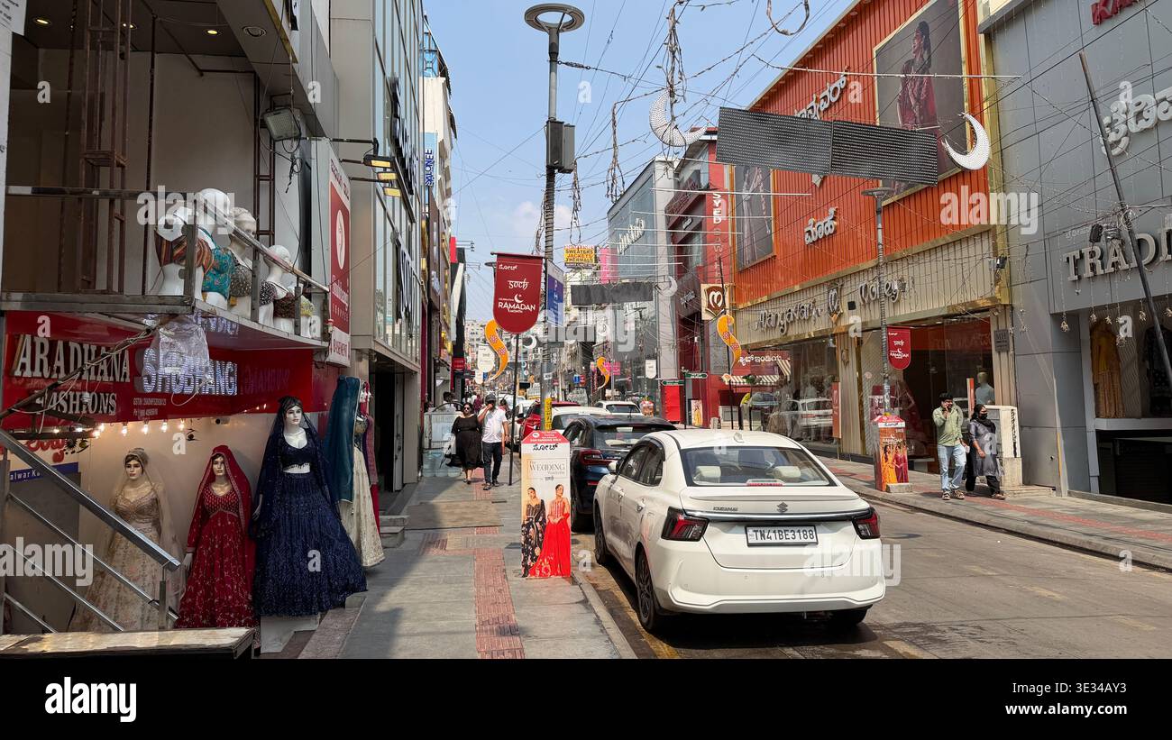 Commercial street in bengaluru hi-res stock photography and images - Alamy