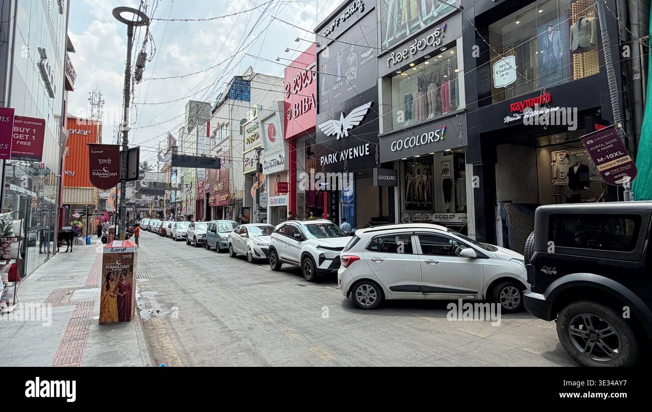 Commercial street in bengaluru hi-res stock photography and images - Alamy
