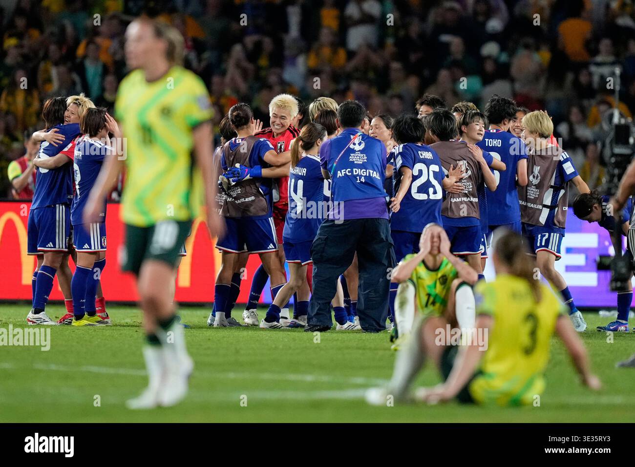 Japanese players celebrate after winning the Women's Asian Cup soccer ...
