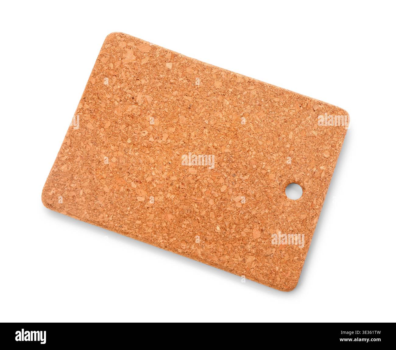 Cork table coaster isolated on white background Stock Photo