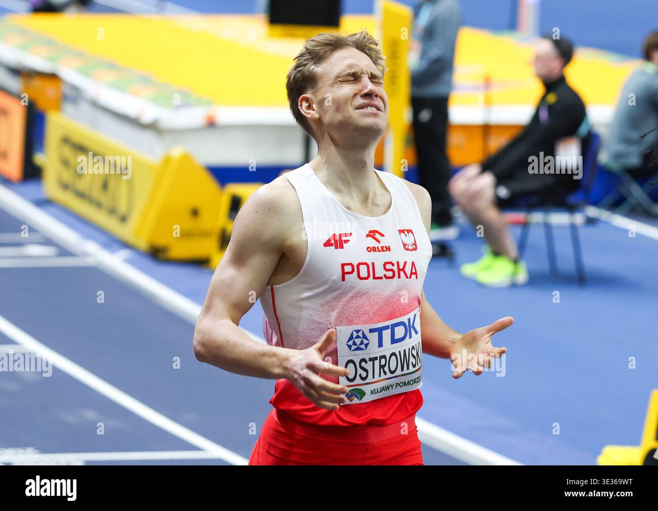 Torun 21.03.2026 World Athletics Indoor Championship Kujawy Pomorze 2026 in Torun, Poland Day Two Halowe Mistrzostwa Swiata Torun 2026 Dzien drugi n/z Filip Ostrowski Fot. Igor Jakubowski / Arena Akcji Stock Photo