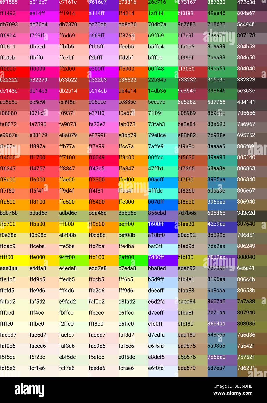 Internet safe color palette - part 2 Stock Vector