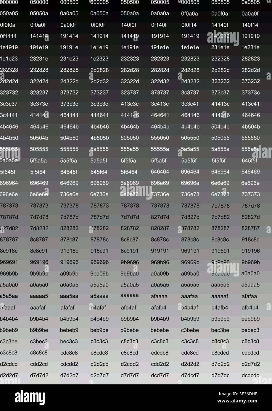Grey shades color palette hi-res stock photography and images - Alamy