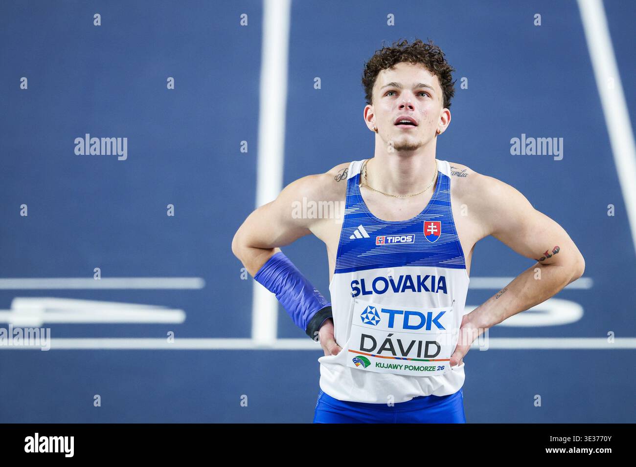 Torun 21.03.2026 World Athletics Indoor Championship Kujawy Pomorze 2026 in Torun, Poland Day Two Halowe Mistrzostwa Swiata Torun 2026 Dzien drugi n/z Peter David  Fot. Igor Jakubowski / Arena Akcji Stock Photo