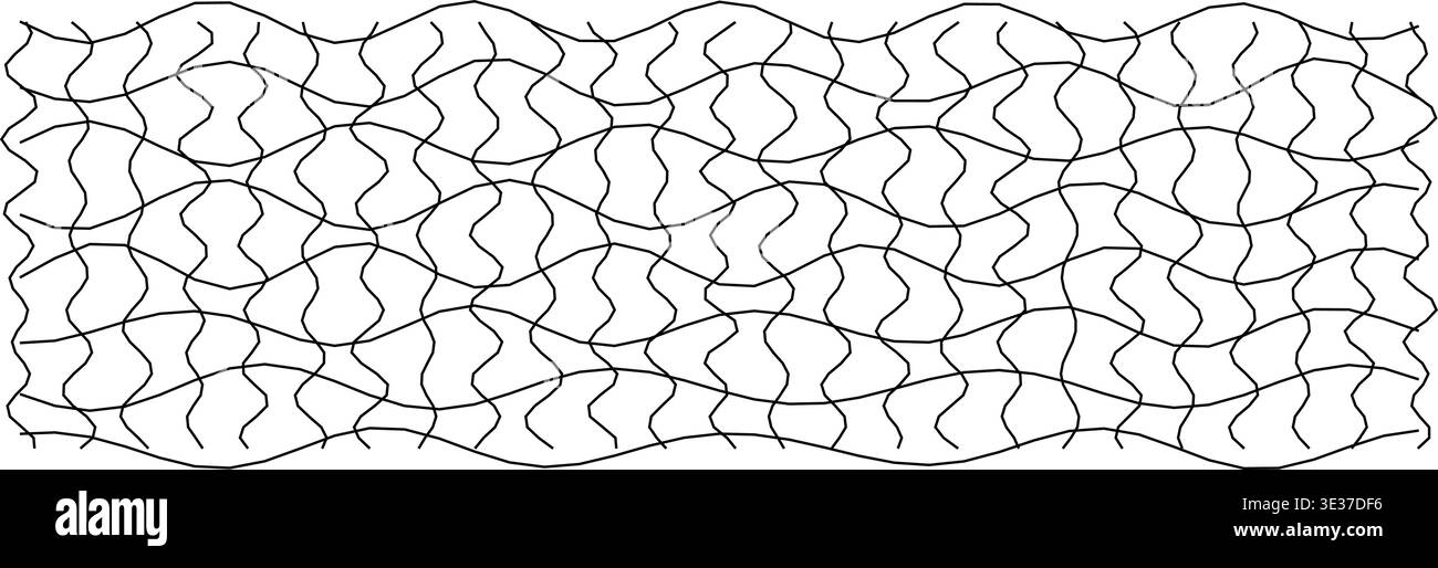 Wavy distorted grid pattern for creative abstract designs Stock Vector