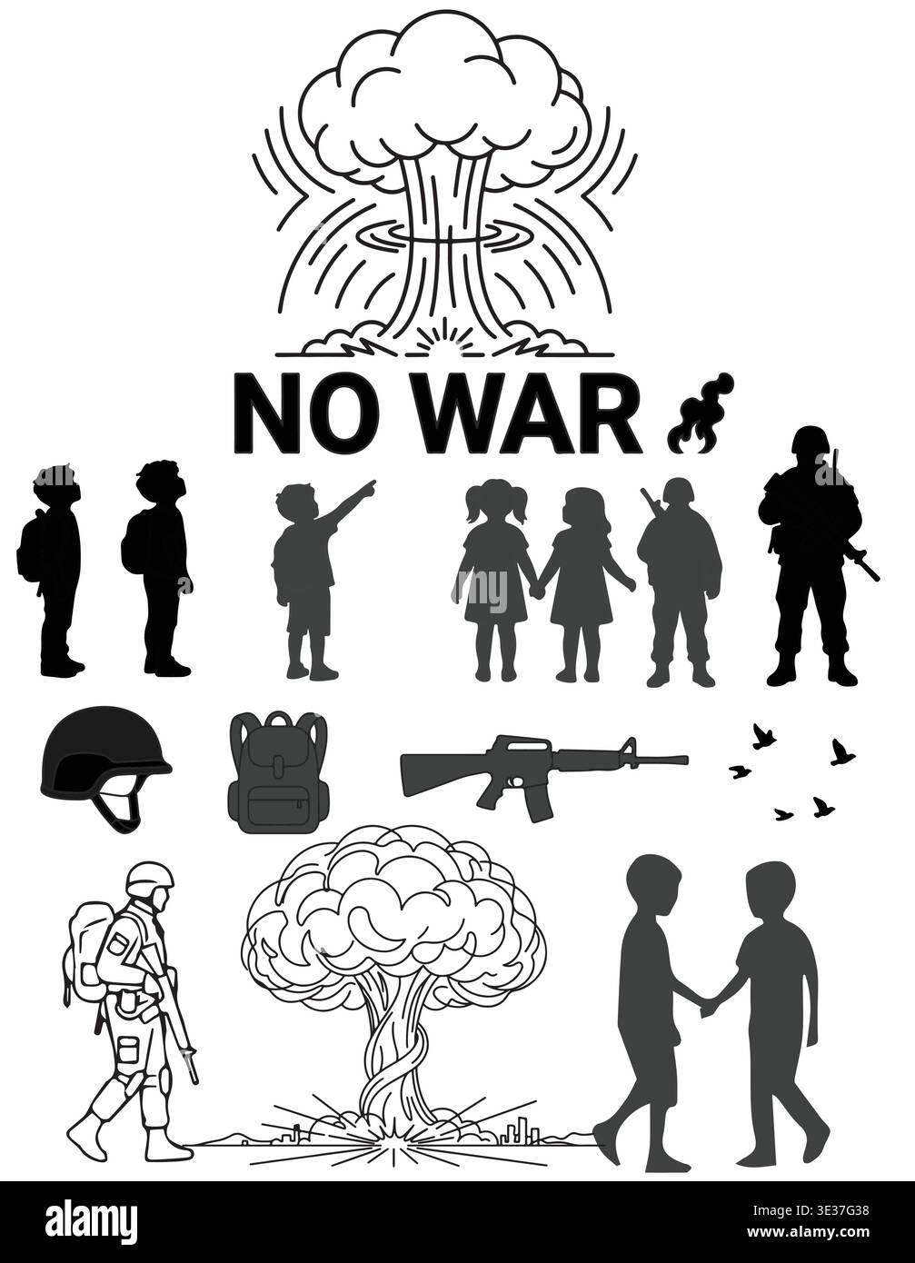 no war component high quality to use Stock Vector