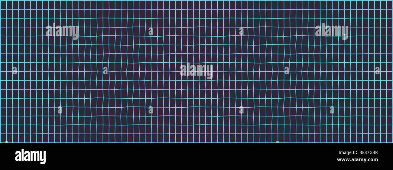 Curved blue grid on dark background for abstract design Stock Vector