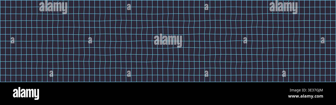 Abstract blue linear grid pattern on dark background Stock Vector
