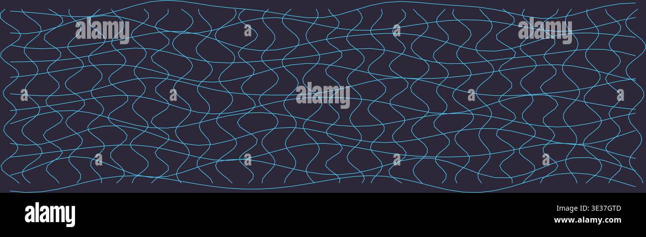 Abstract distorted grid on dark background for modern design Stock Vector