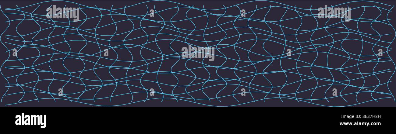 Abstract distorted grid pattern with wavy lines for modern design Stock Vector