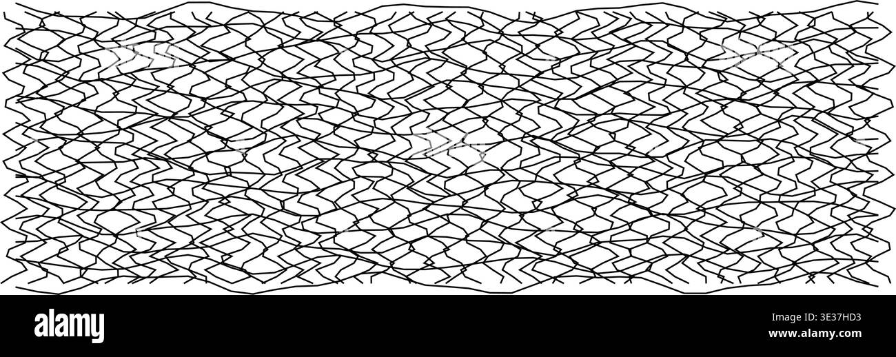 Abstract distorted grid pattern with dynamic lines Stock Vector