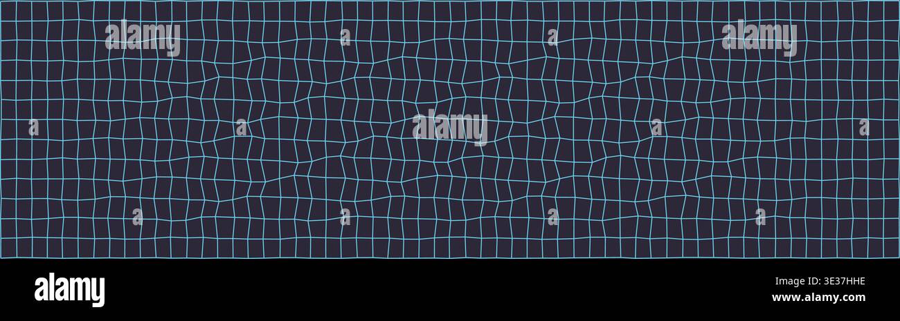 Abstract wavy grid pattern on dark background Stock Vector
