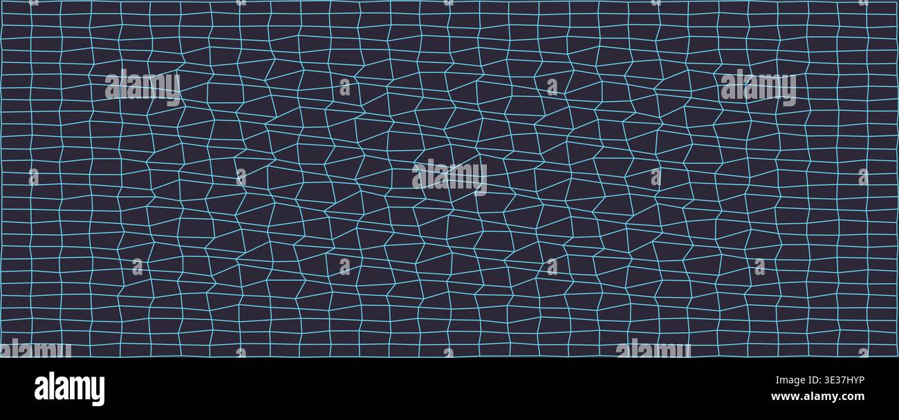 Abstract blue grid pattern on dark background for digital design Stock Vector