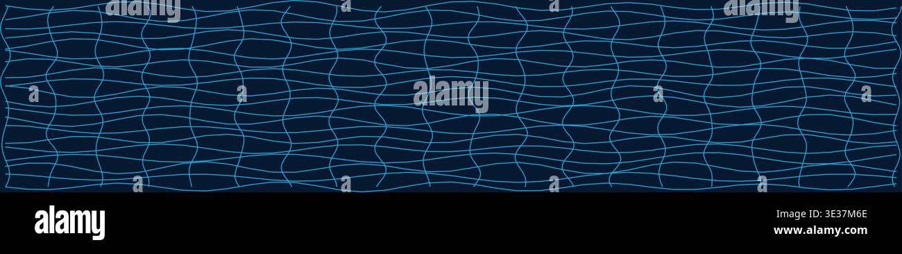 Abstract wavy grid pattern with distorted lines Stock Vector