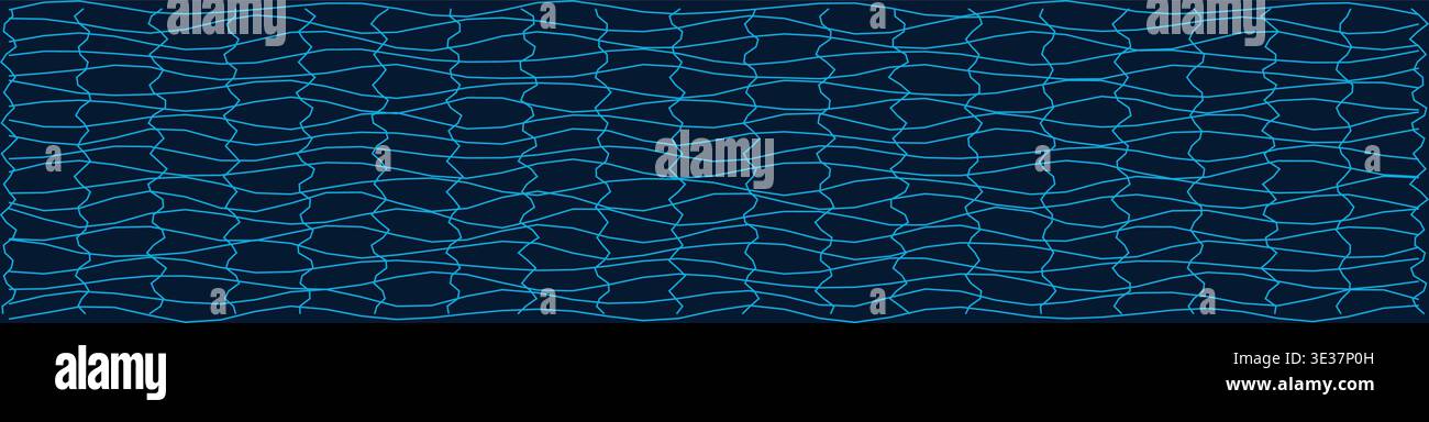 Abstract distorted grid pattern with wavy lines Stock Vector