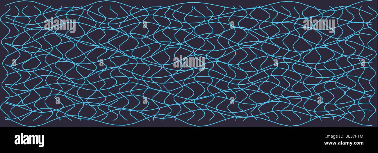 Abstract distorted grid pattern with curved lines for design Stock Vector