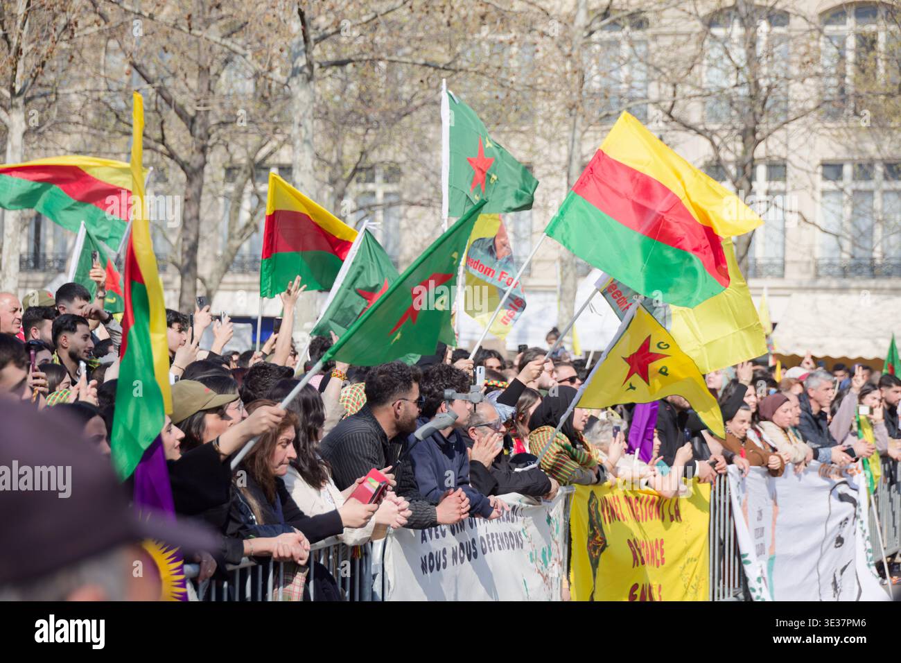 Paris, France. 21st Mar, 2026. Kurds celebrate Newroz on March 21, 2026 ...