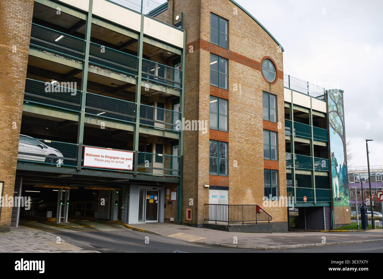 Kingsgate Multi-storey car park Crwaley West Sussex England. Stock Photo