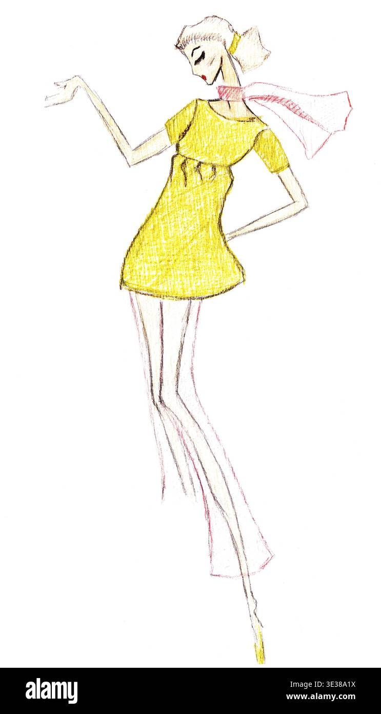 short dress design drawing Designer Sketch of 3D Butterflies Short Party Dress