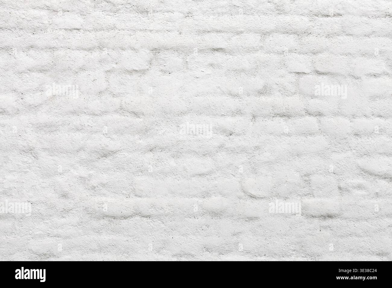 Background from old white painted brick wall Stock Photo