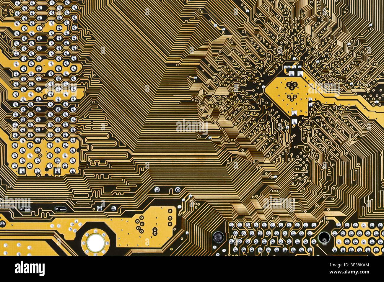 Motherboard circuit board background close up Stock Photo