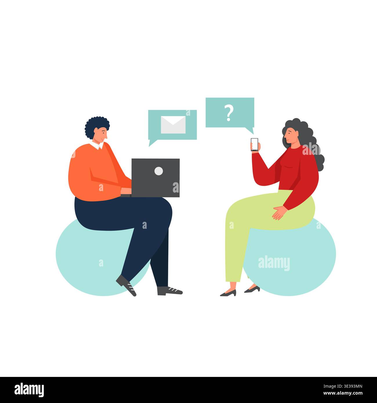 Wireless networking technology, vector flat isolated illustration Stock Vector