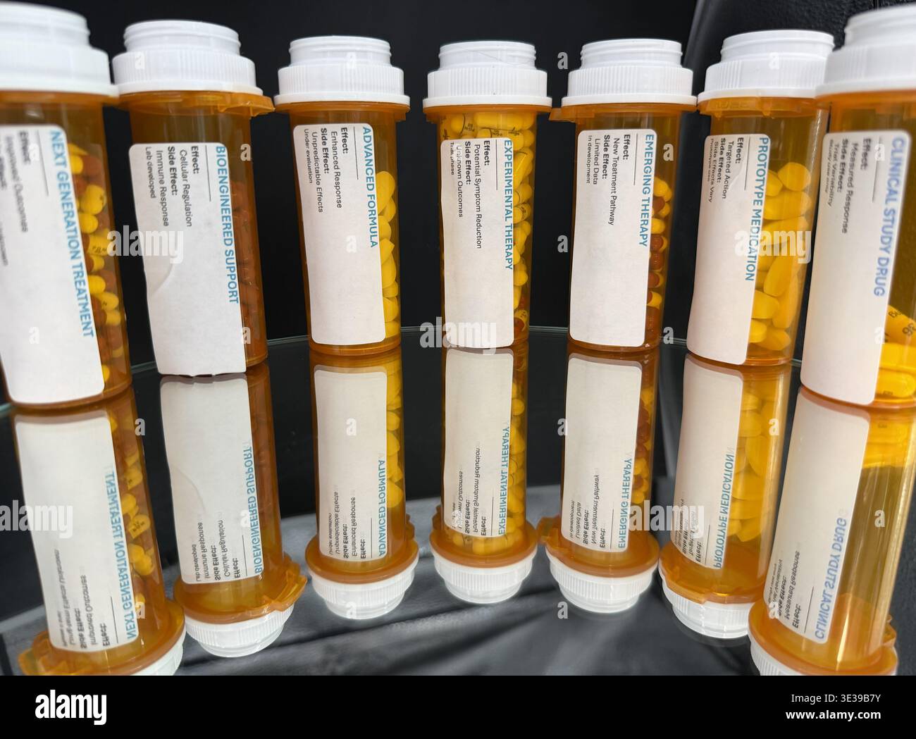 Picture of Generic Experimental Drug labels on Pill Bottles Stock Photo ...