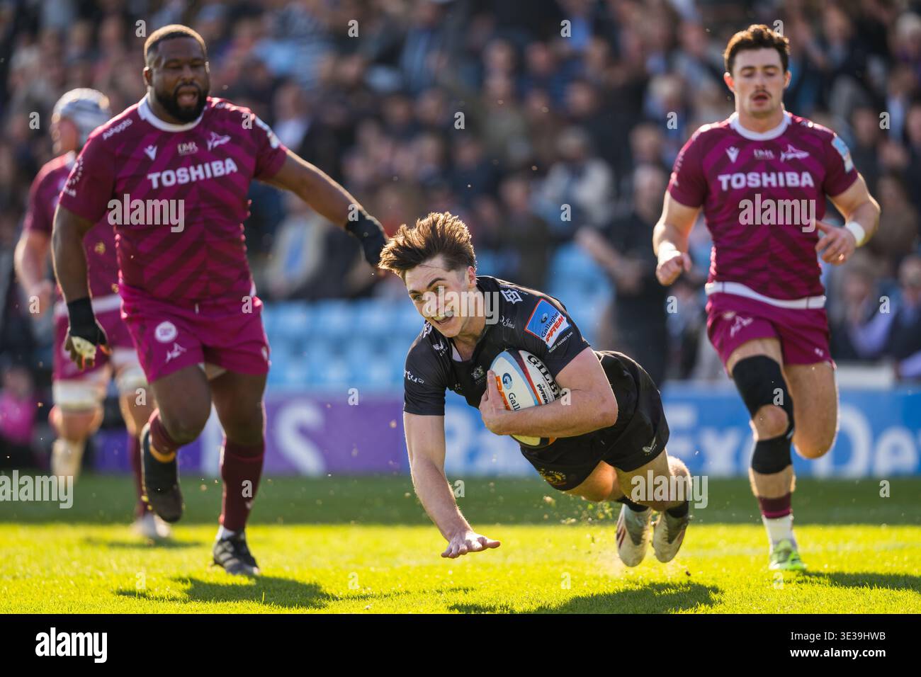 Exeter, England, UK, 21 March 2026. Campbell Ridl of Exeter Chiefs ...