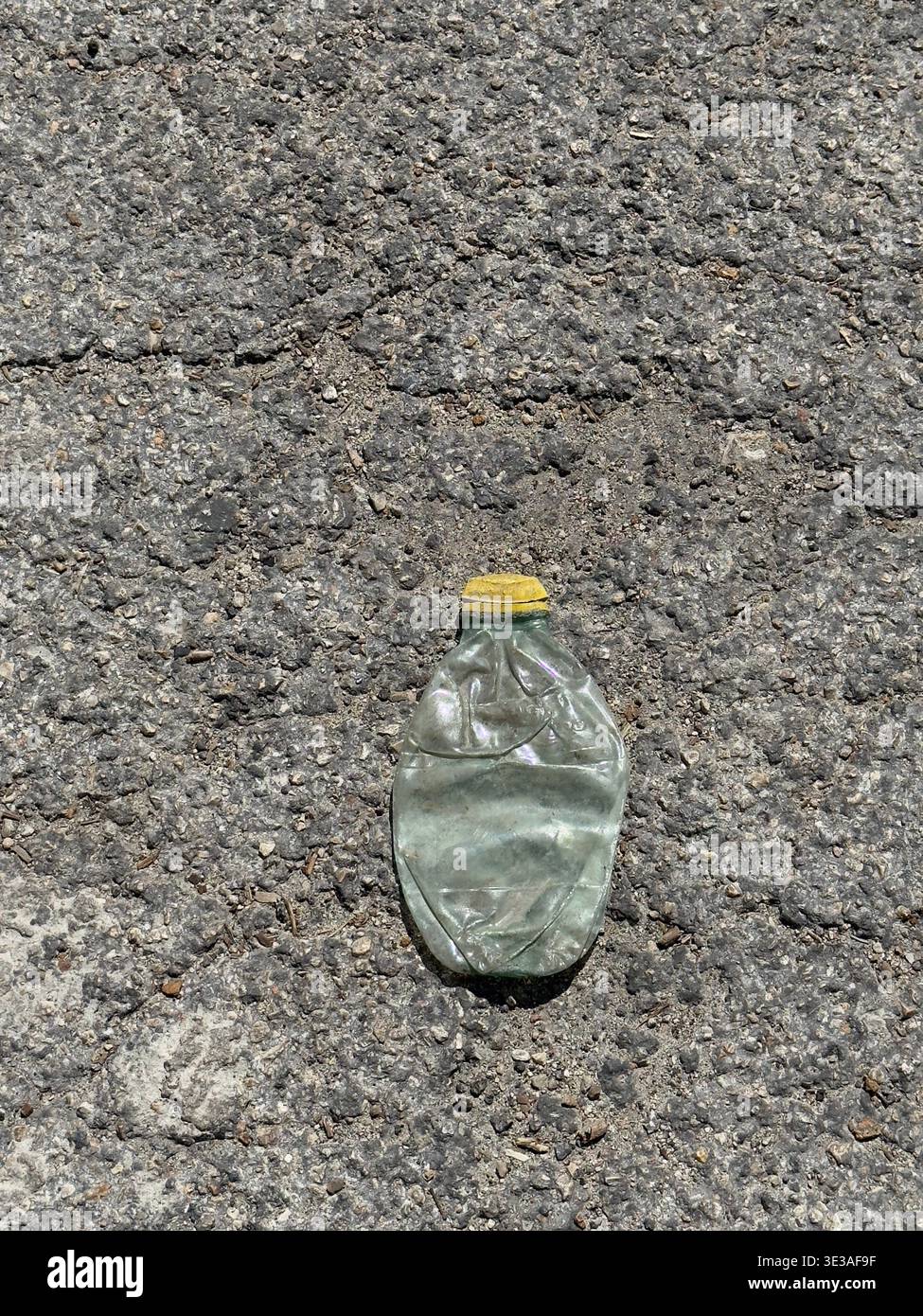 Crushed plastic bottle Stock Photo