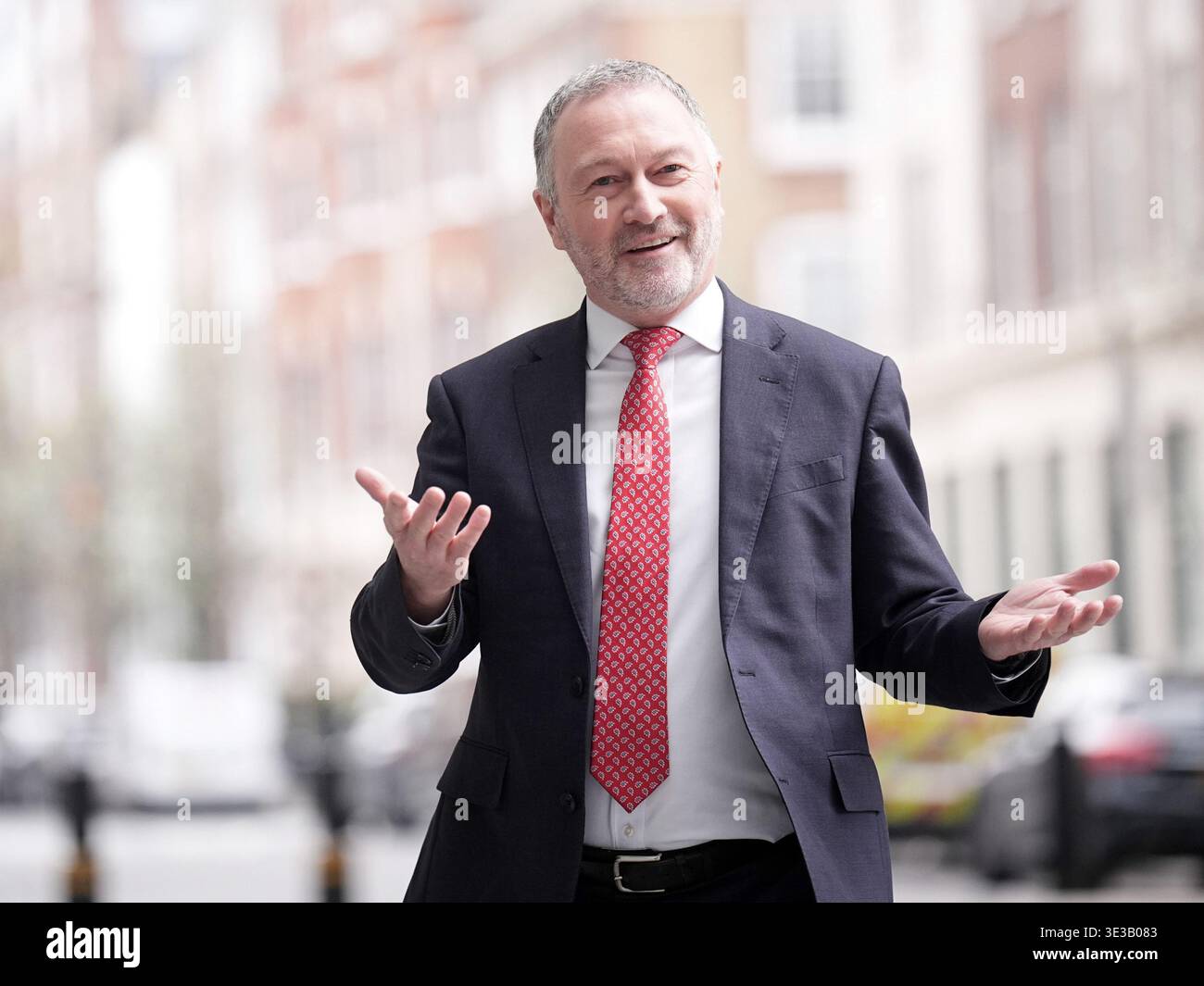 Secretary of State for Housing, Communities and Local Government Steve Reed arrives at BBC Broadcasting House in London, to appear on the BBC One current affairs programme, Sunday with Laura Kuenssberg. Picture date: Sunday March 22, 2026. Stock Photo