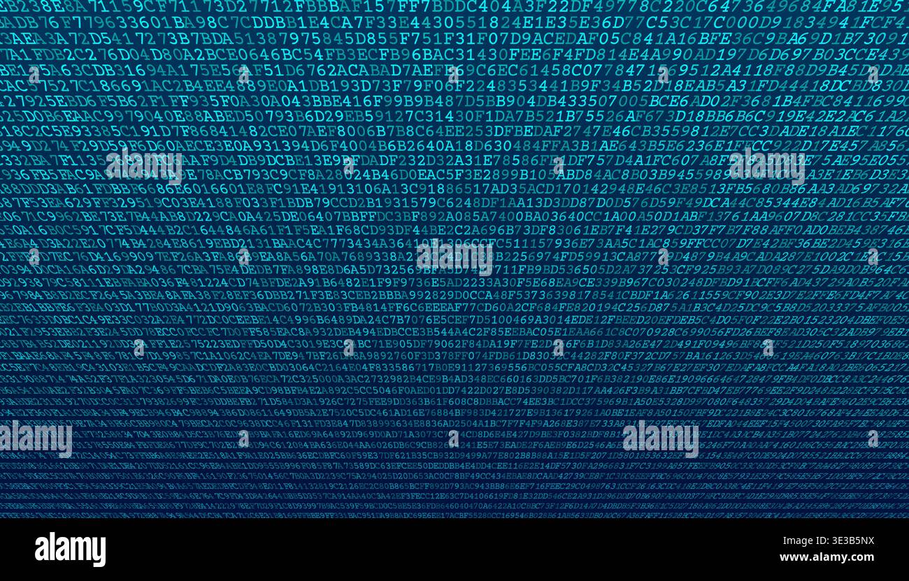 A high-density binary grid that mimics a physical wave, showing concentrated data packets in a rhythmic, oscillating pattern. This visual explores the Stock Vector